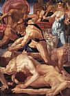 Rosso Fiorentino Moses Defending the Daughters of Jethro painting